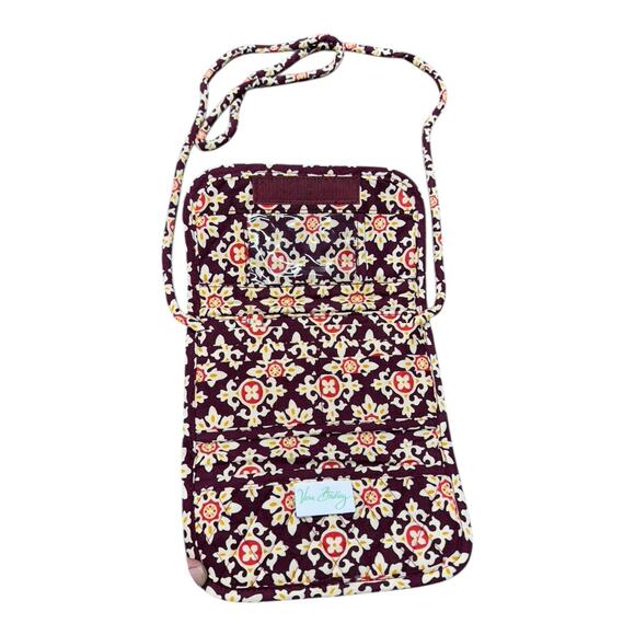 Vera Bradley Retired Rare Medallion Quilted Tri-Fold Wallet Crossover Strap - Picture 2 of 7